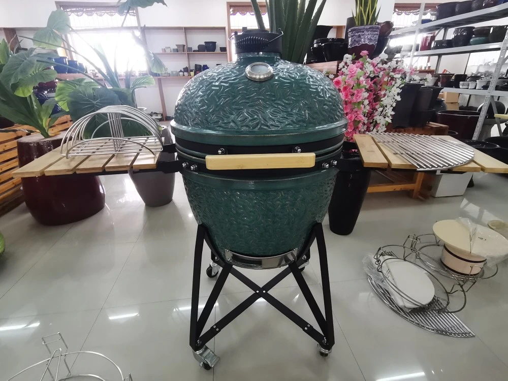 Durable 24inch Outdoor Kamado Grill, Ceramic Charcoal BBQ Grill