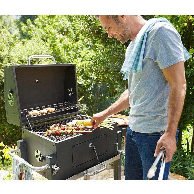 Classic Luxury Outdoor Garden Heavy Duty Grill American Barbecue Trolley BBQ Charcoal Grills