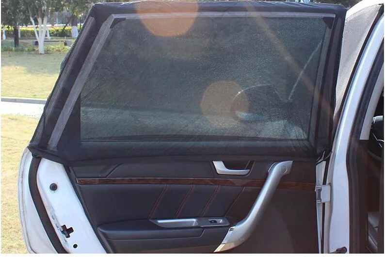 2PCS Car Sun Shade Front Rear Window Sunshade Protection Window Films Auto Accessory