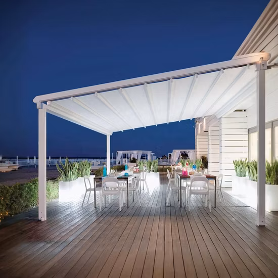 Wholesale Retractable Canopy Motorized PVC Awning Sunshade Outdoor Awning