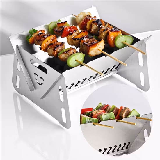 Keyo Portable Camping Picnic Mini Tabletop Barbecue Grills Smokeless Charcoal Barbecue BBQ Grill