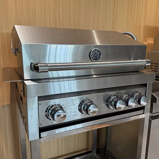 Basic Customization Cheap Stainless Steel Outdoor Best Barbecue Station Large Area BBQ Built-in Gas Grill
