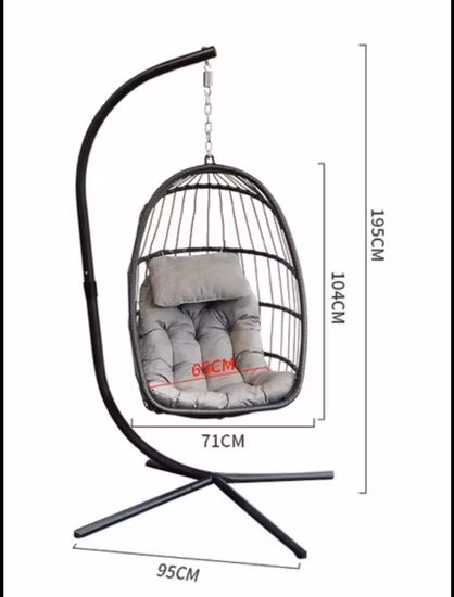 Outdoor Furniture Rattan Garden Swing Chair